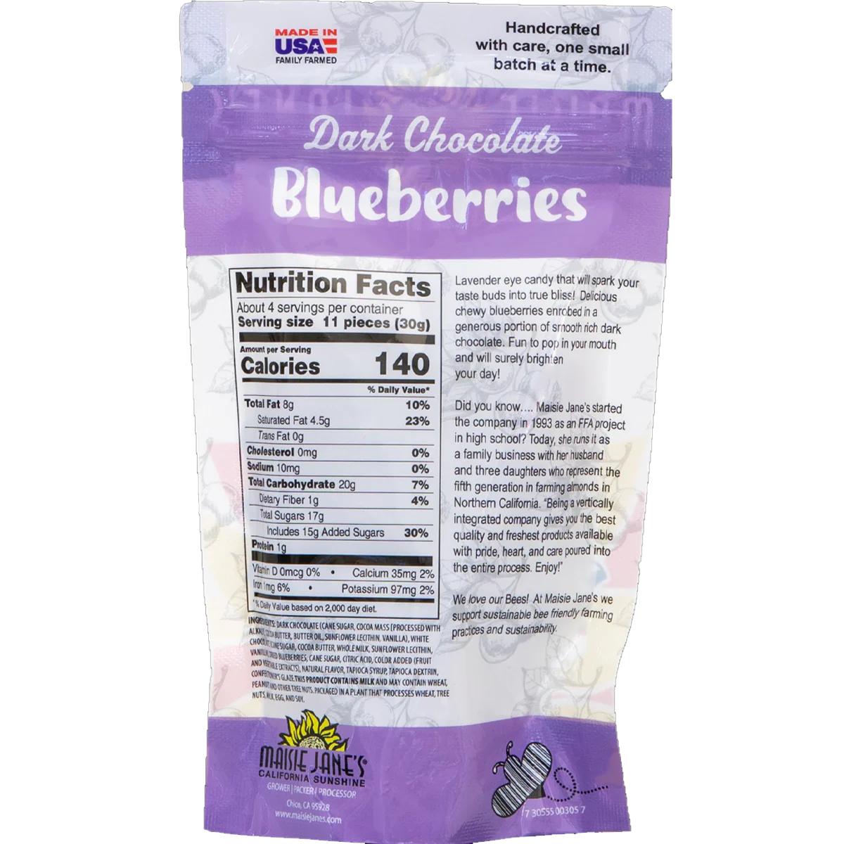 Dark Chocolate Blueberries 4 oz - Image 3