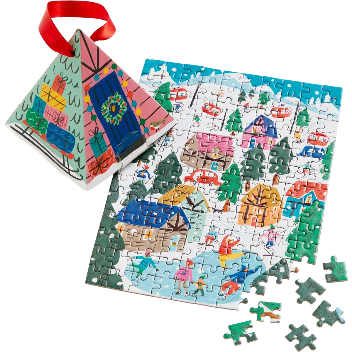 Alpine Cottage 130 Piece Puzzle Ornament
