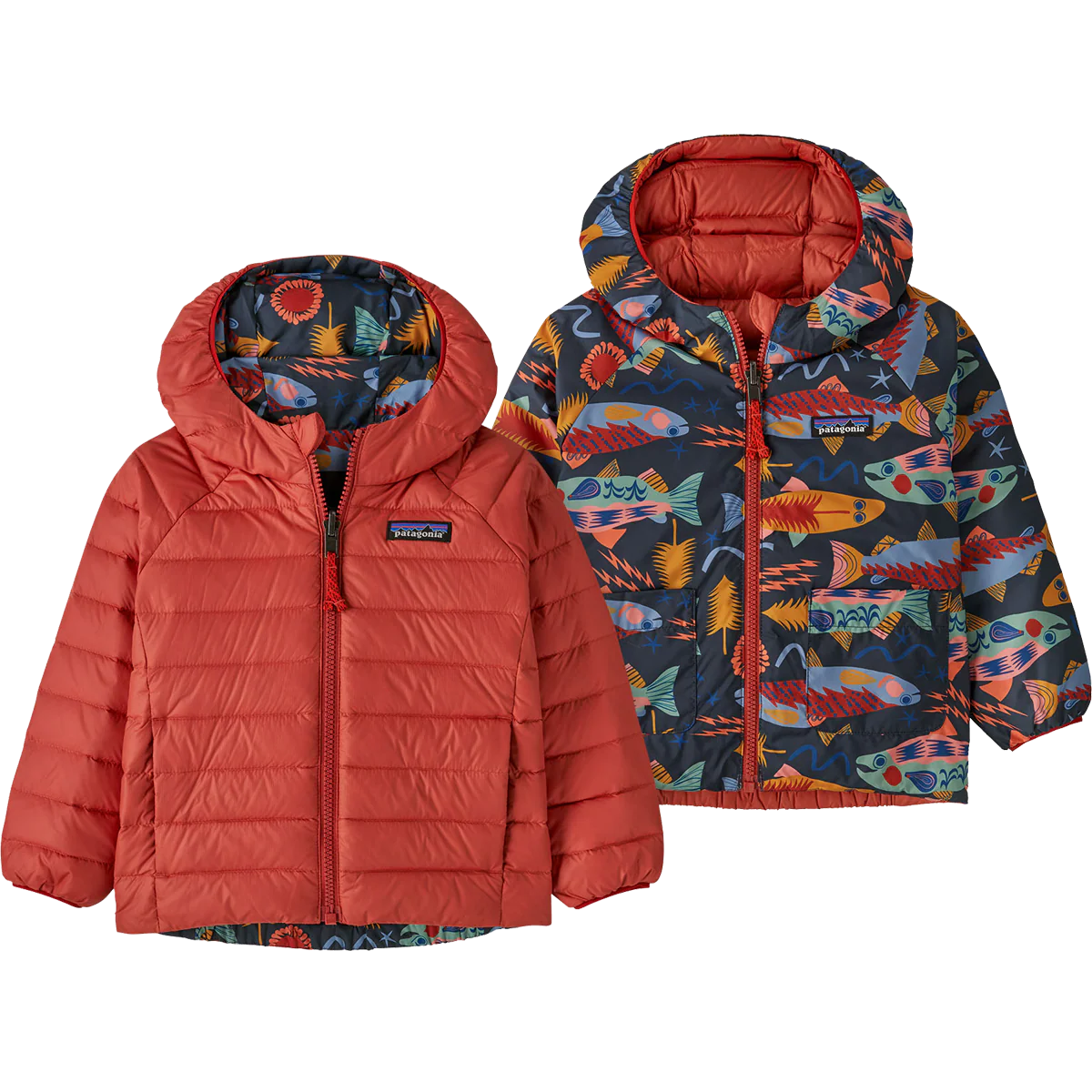 Youth Baby Reversible Down Sweater Hoody - Image 2