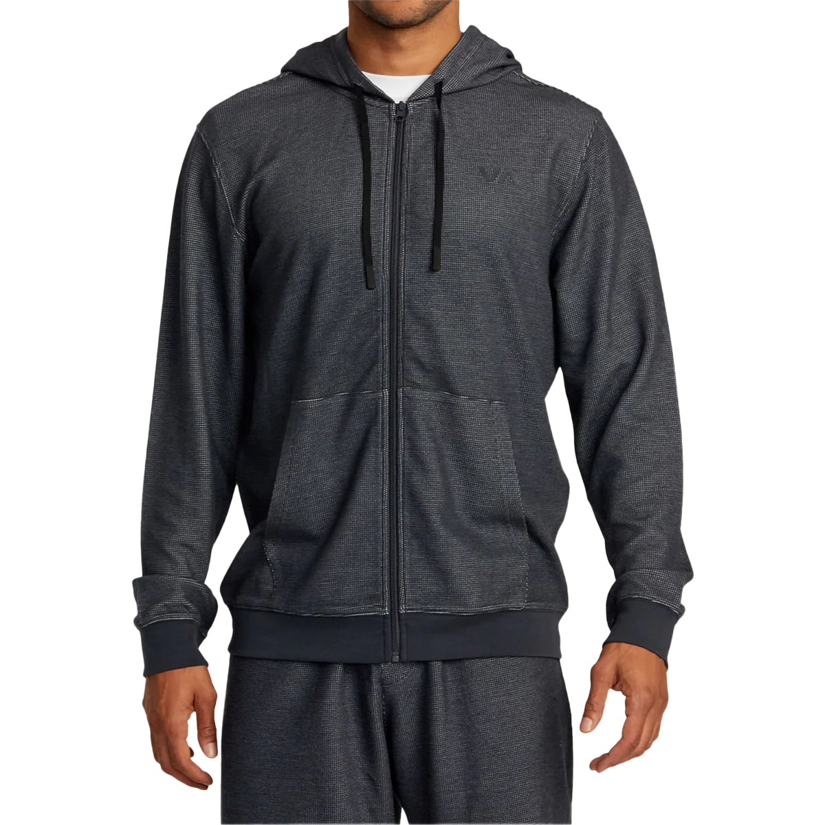 Men's Cable Waffle Zip Hood