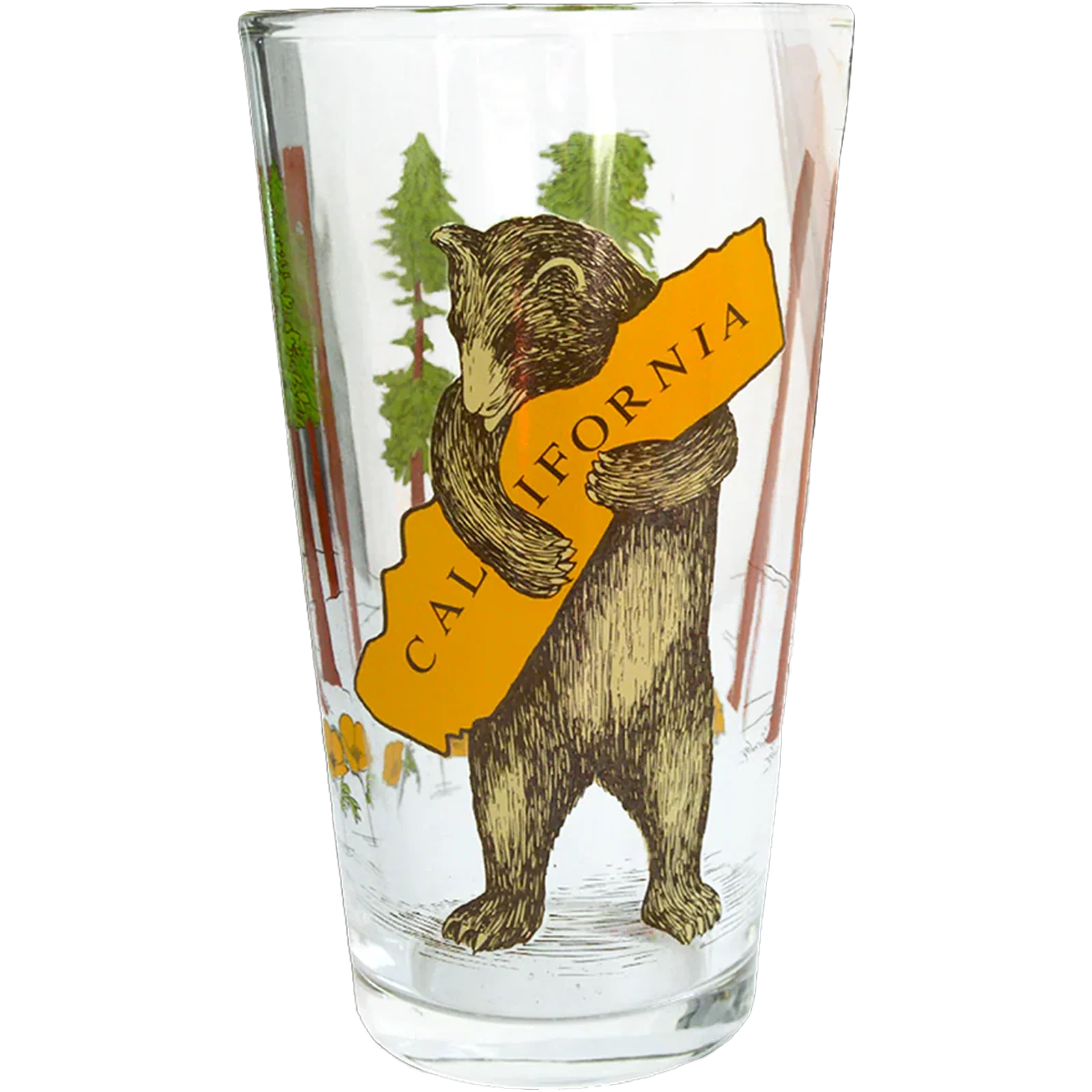 California Bear Hug Pint Glass