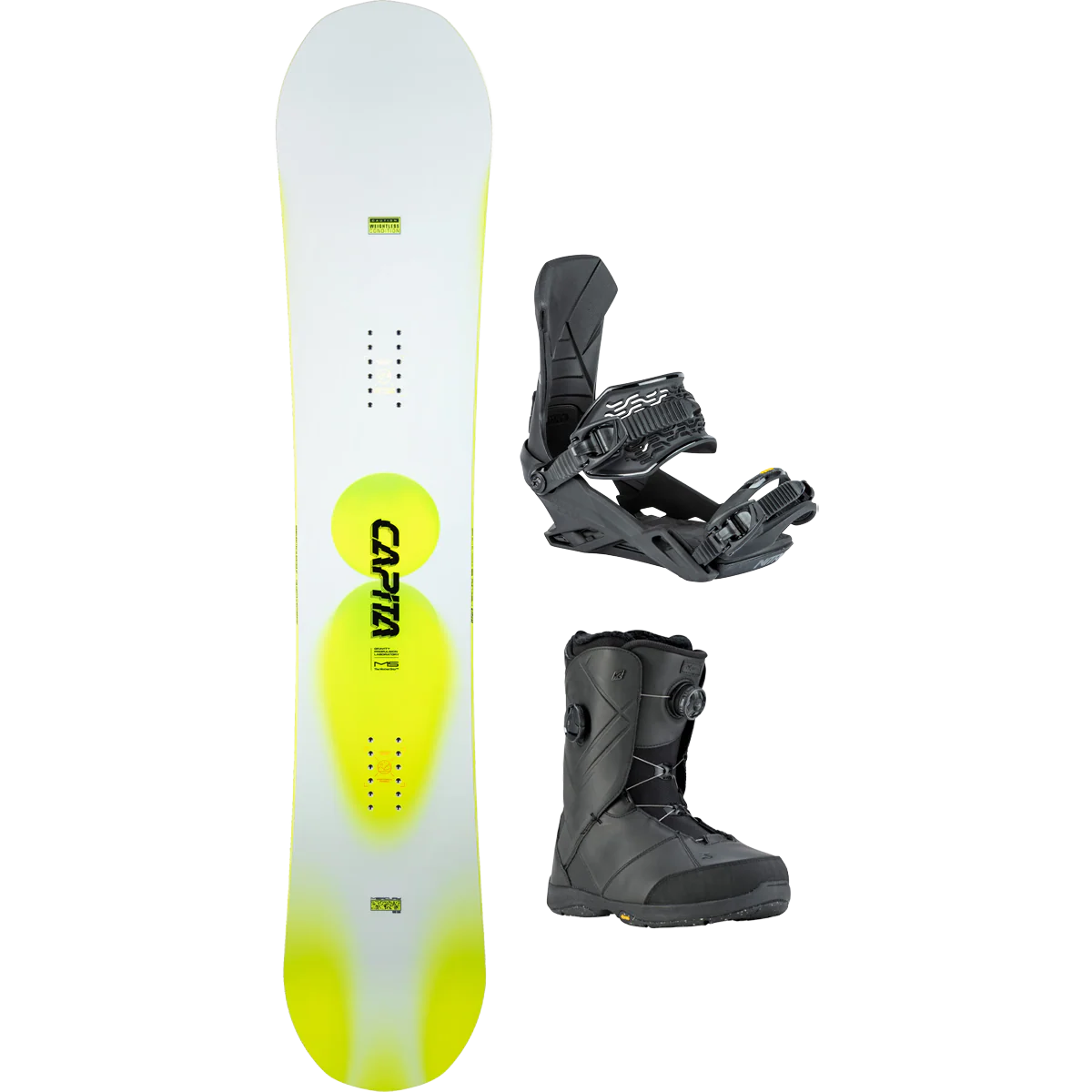 Capita Mercury Wide Demo Snowboard Package