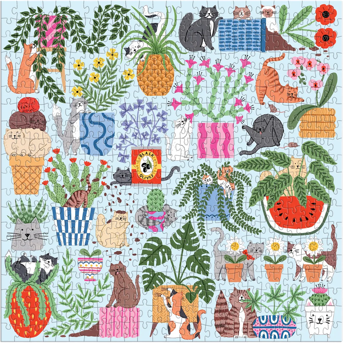 Cats in the Houseplants 500 Piece Puzzle - Image 3
