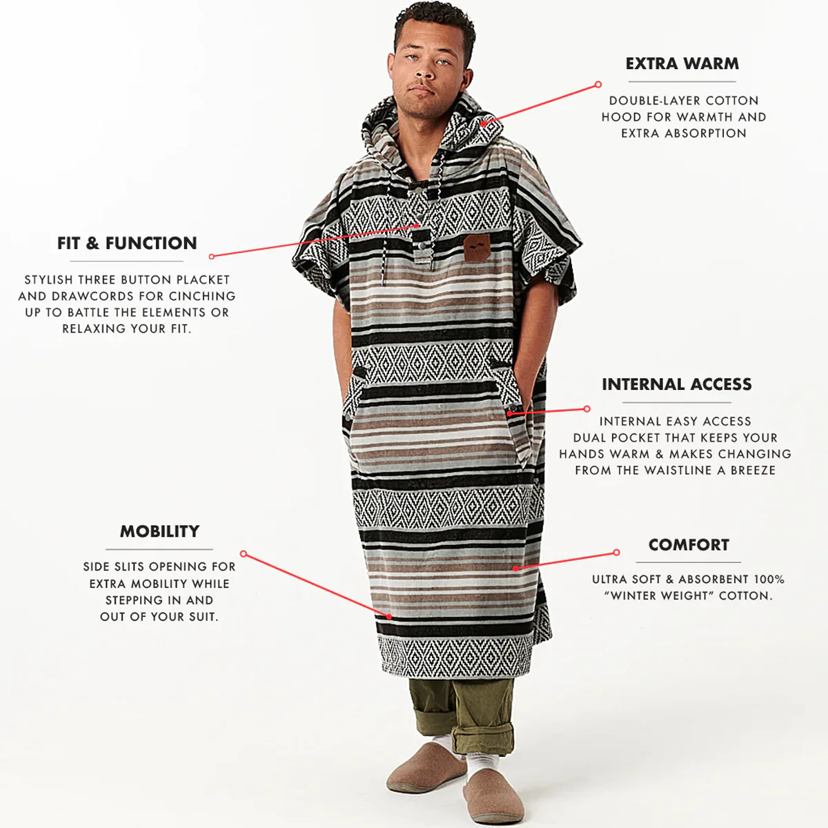 Fouta Lightweight Turkish Poncho - Image 6