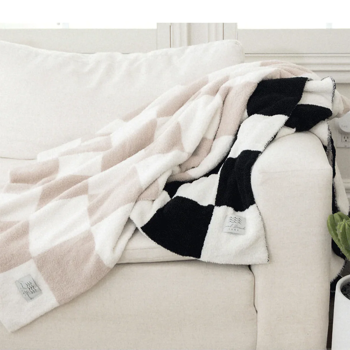 Checker Luxe Home Blanket - Image 2