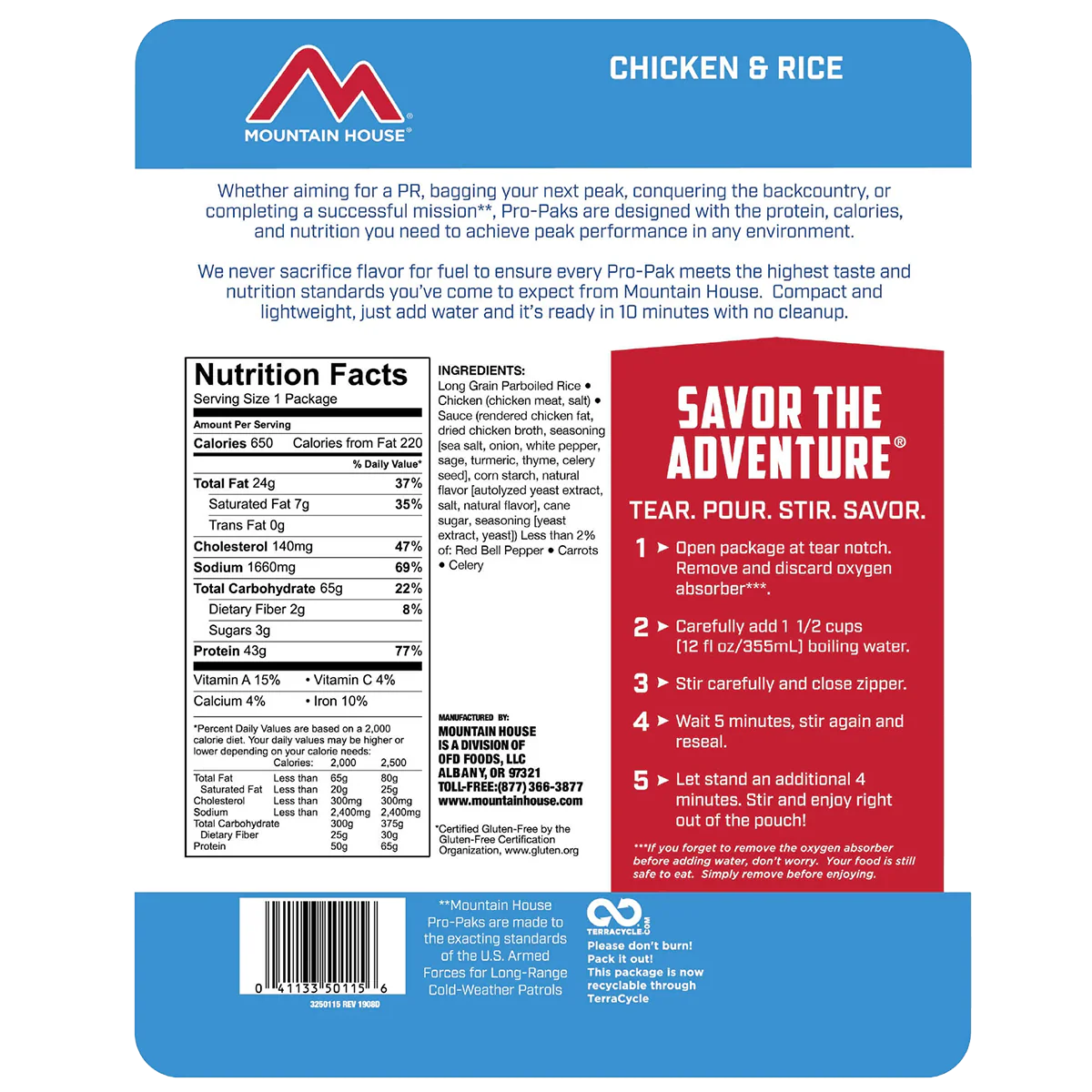 Chicken & Rice Gluten Free Pro Pak - Image 2