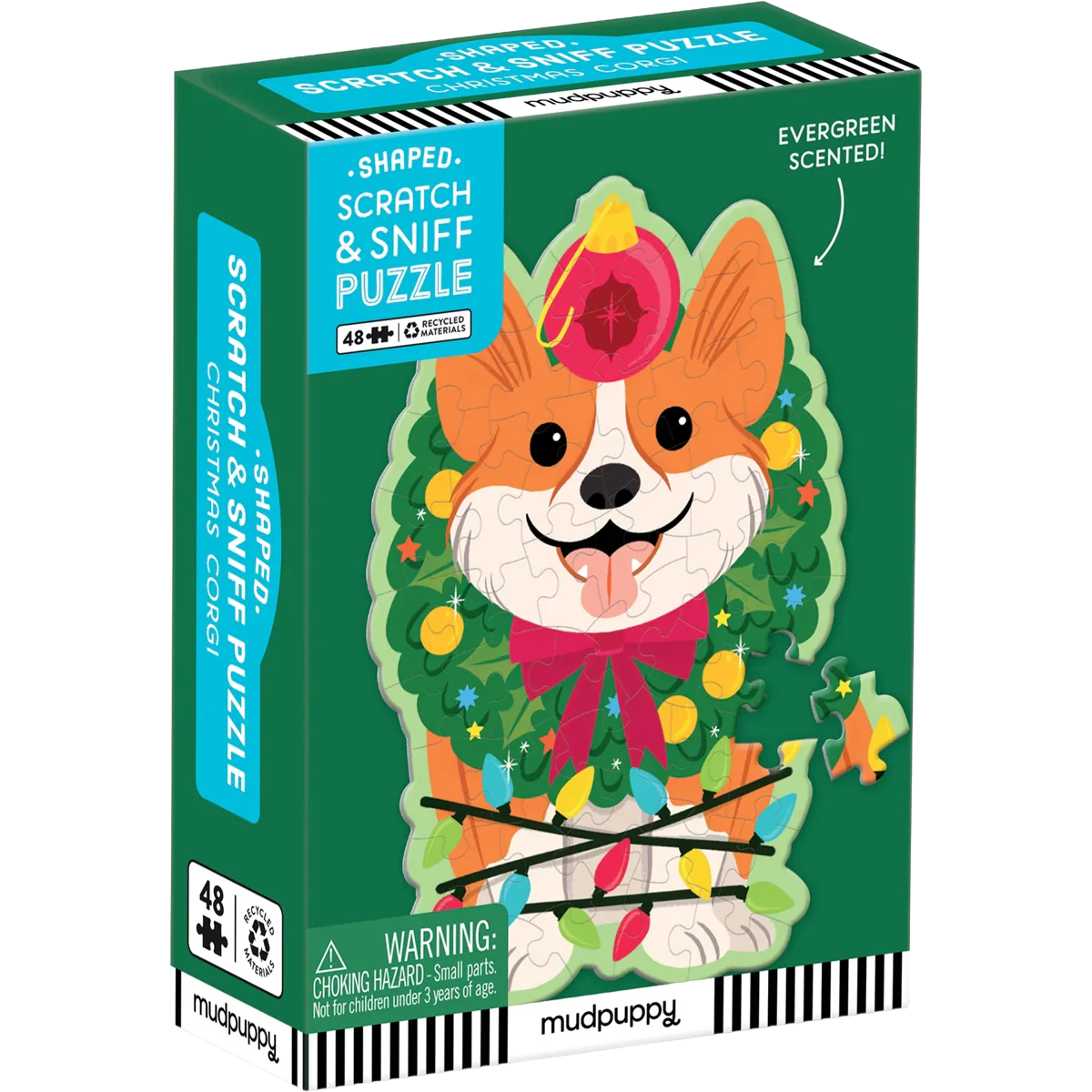 Christmas Corgi 48 Piece Scratch & Sniff Puzzle
