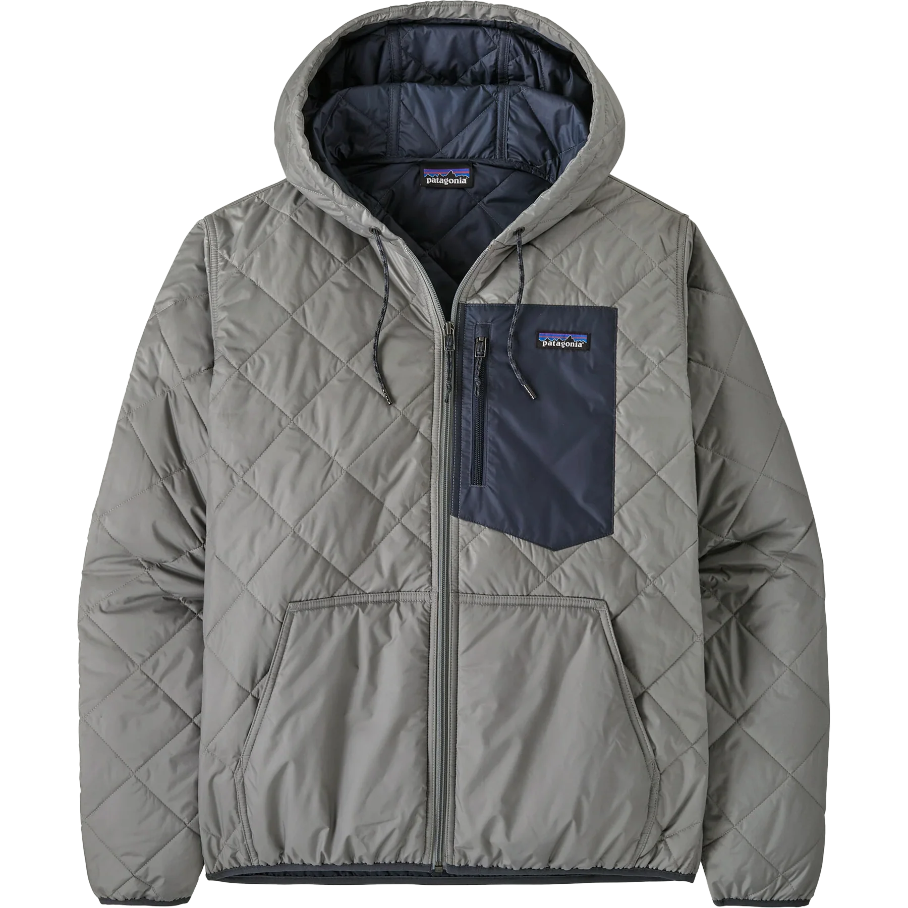 Men's Diamond Quilted Bomber Hoody - Image 2