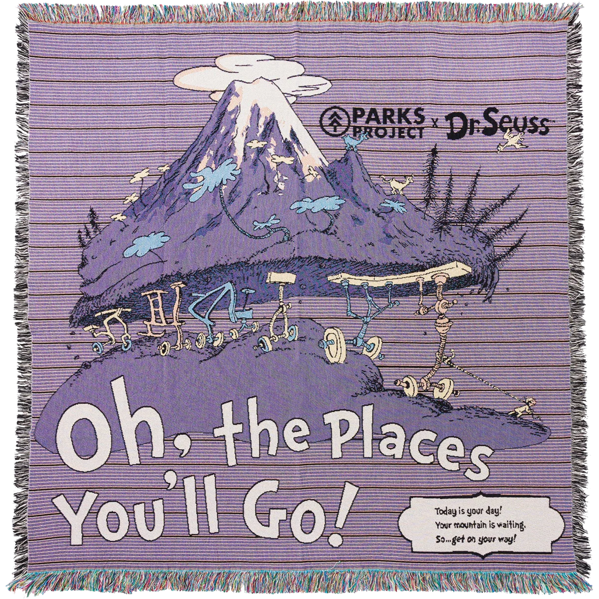 Dr. Seuss x Parks Project Striped Woven Blanket