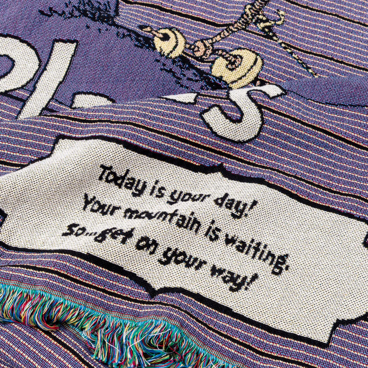 Dr. Seuss x Parks Project Striped Woven Blanket - Image 3