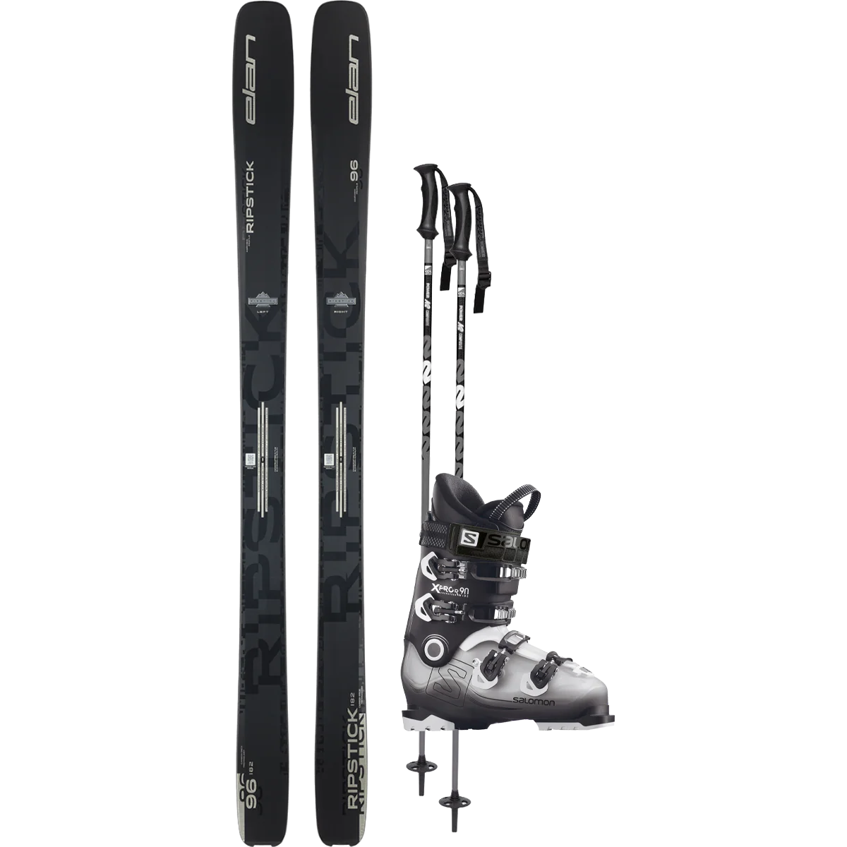 Elan Ripstick 96 Black Edition Demo Ski Package