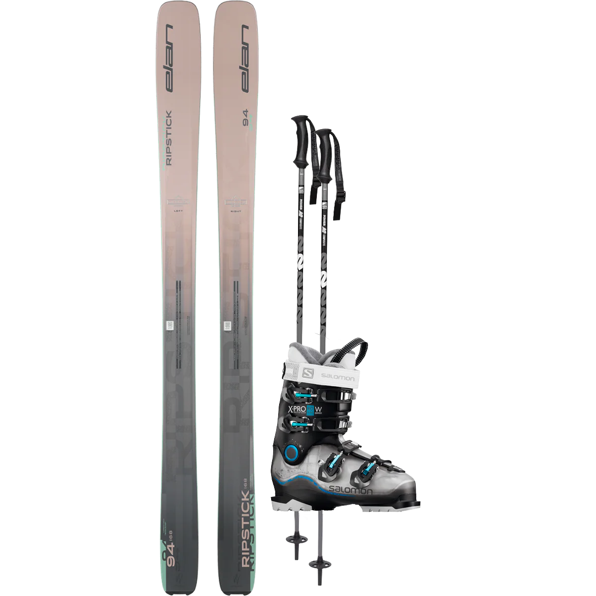Elan Women's Ripstick 94 Demo Ski Package