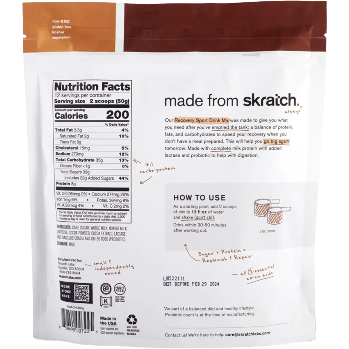 Recovery Sport Drink Mix (12 Servings) - Image 5