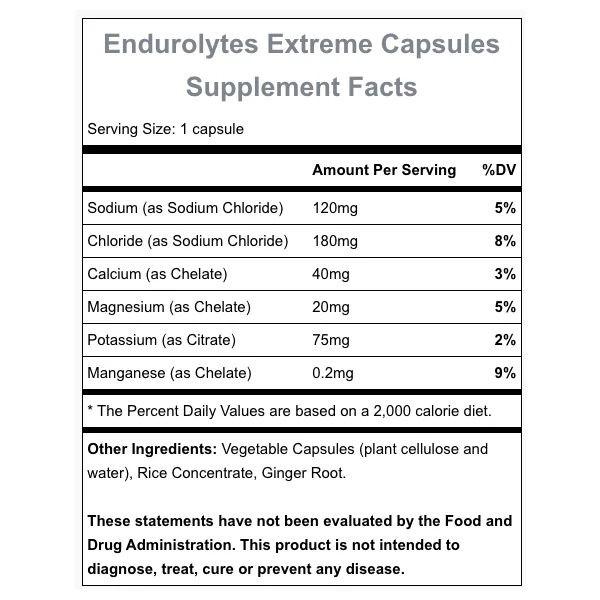 Endurolytes Extreme (120 Capsules) - Image 2