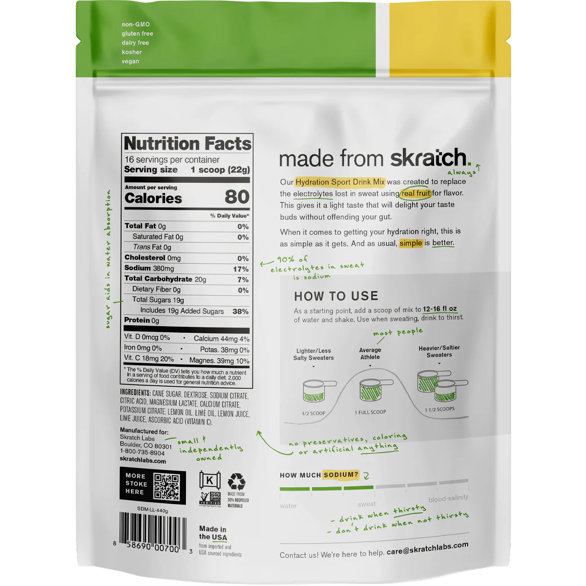 Hydration Sport Drink Mix (20 Servings) - Image 11