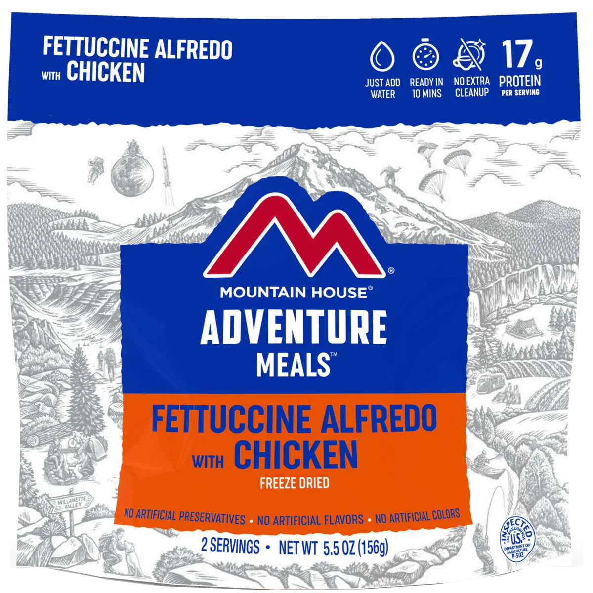 Fettuccine Alfredo with Chicken (2 Servings)