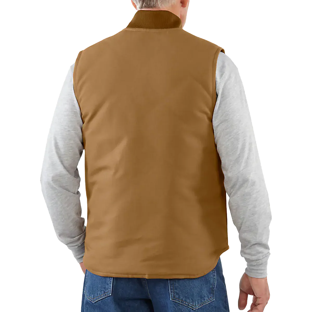 Men's Relaxed Fit Firm Duck Insulated Rib Collar Vest - Image 2