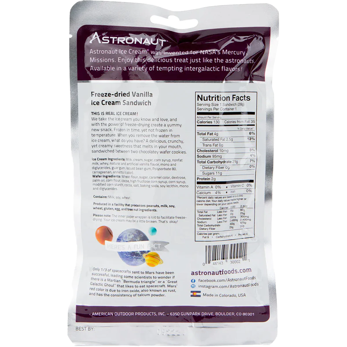 Freeze-dried Ice Cream Sandwich (1 Serving) - Image 3