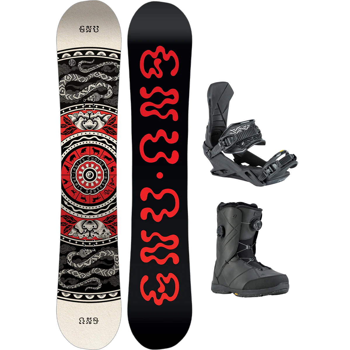 GNU Women's Ladies Choice Demo Snowboard Package