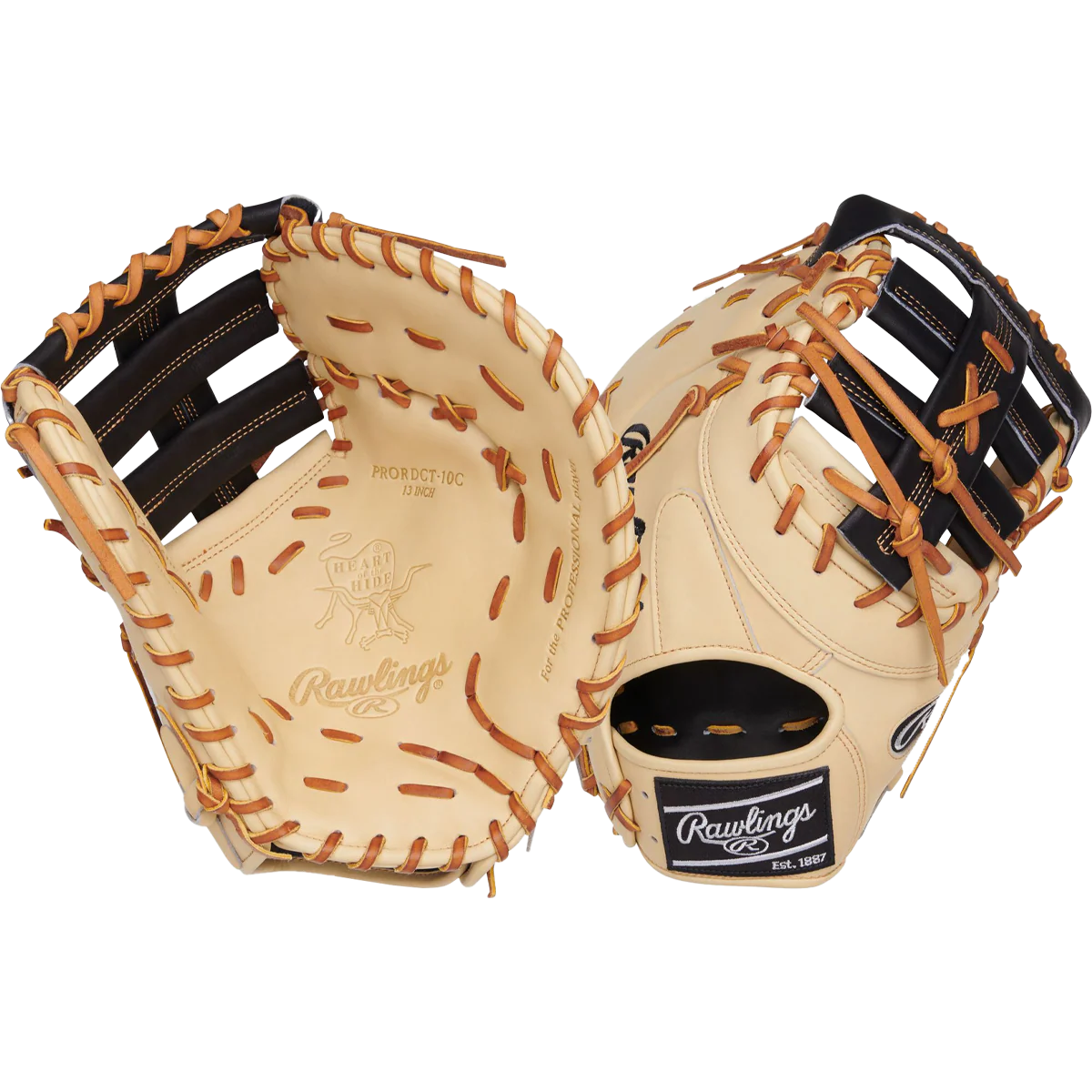Heart of the Hide First Base Mitt - 13" Single Post Double Bar LHT - Image 3