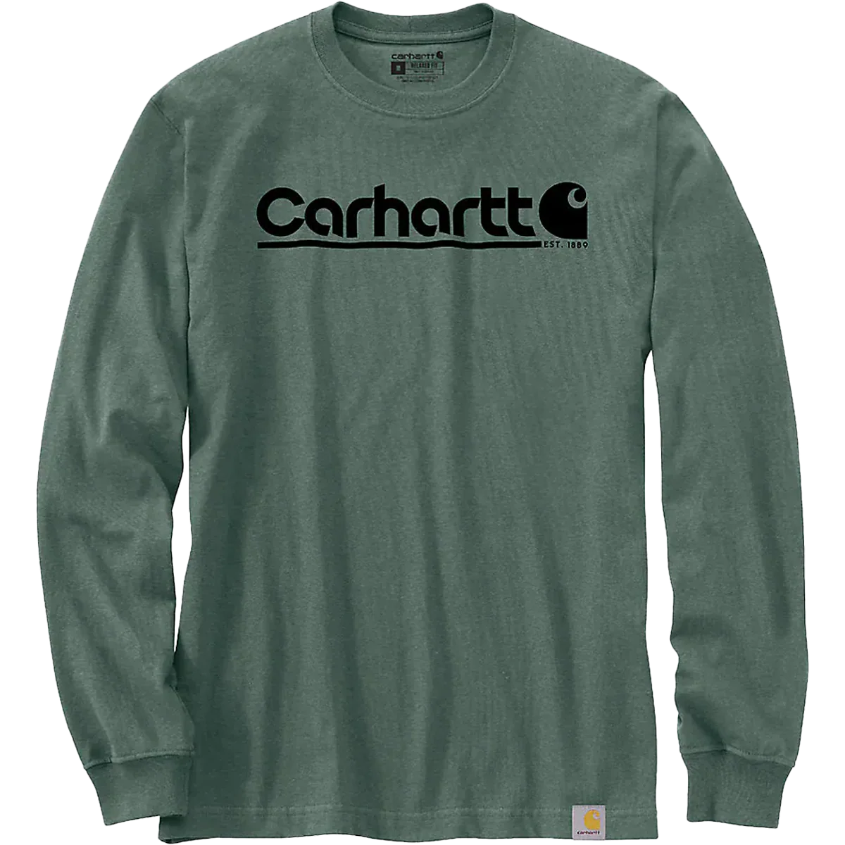 Men's Relaxed Fit Heavyweight Long-Sleeve Logo Graphic T-Shirt
