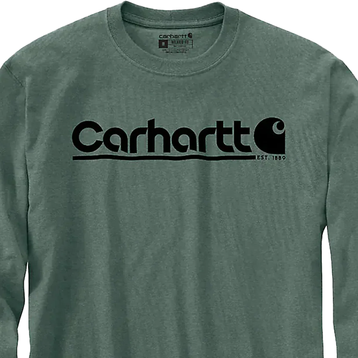 Men's Relaxed Fit Heavyweight Long-Sleeve Logo Graphic T-Shirt - Image 2