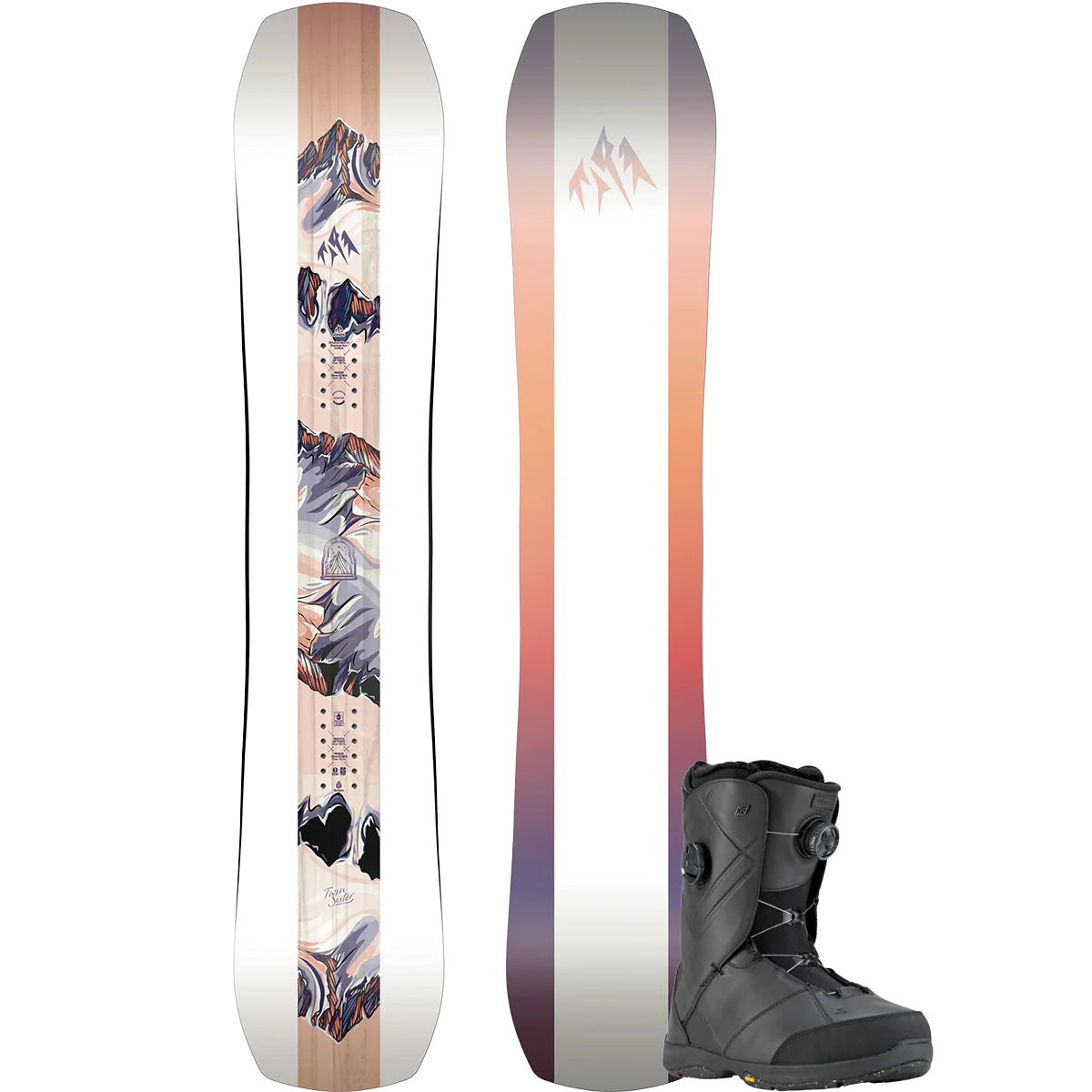 Jones Snowboards Women's Twin Sister Premium Snowboard Package