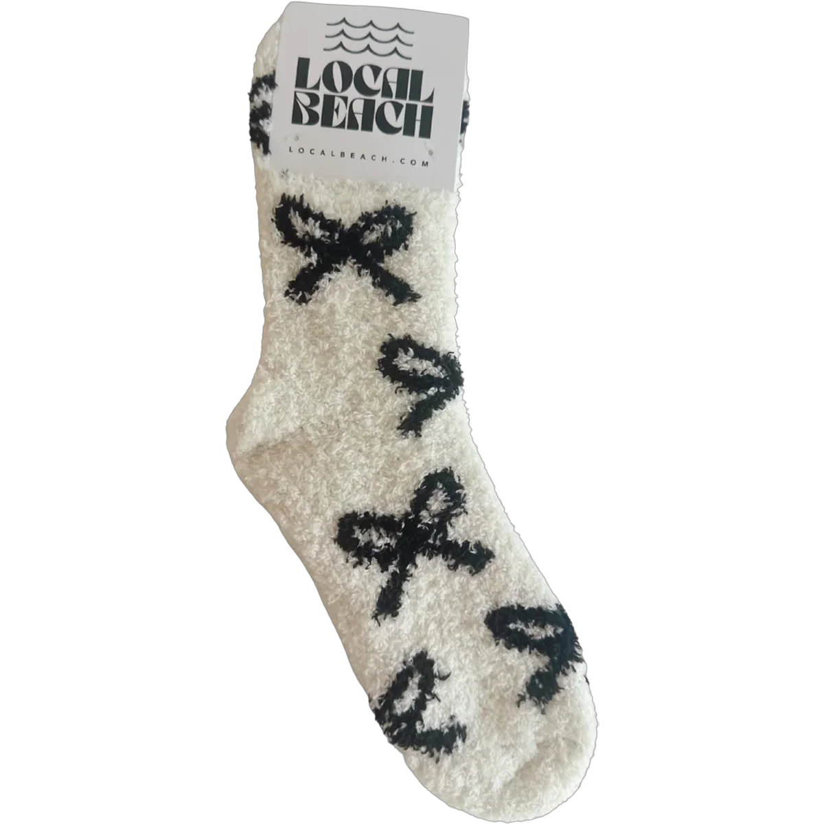 Local Beach Bow Cozy Socks