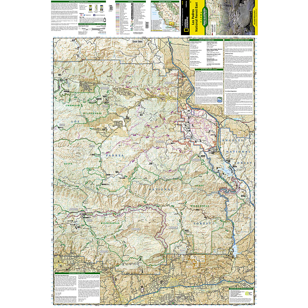 Los Padres Nat Forest East Map - Image 2