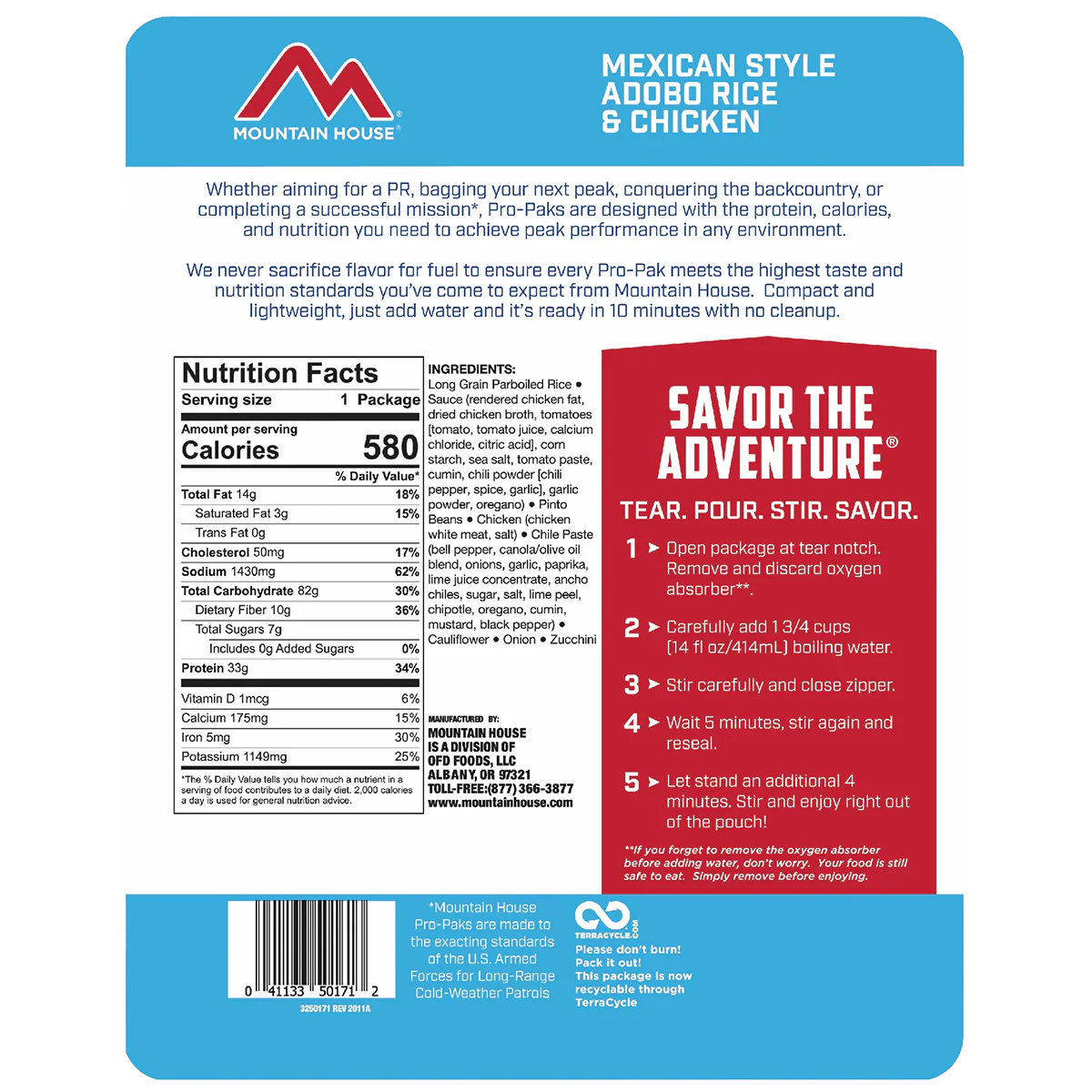 Mexican Adobo Rice Chicken Gluten Free Pro Pak - Image 2