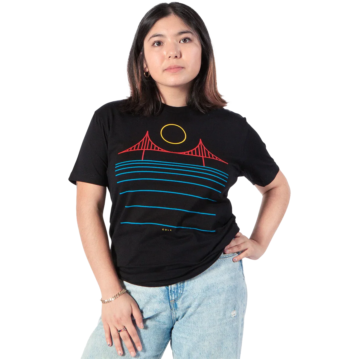 Minimal Bridge Color Unisex Tee - Image 3