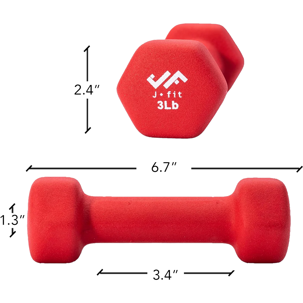 Neoprene Dumbbell 3 lb - Image 3