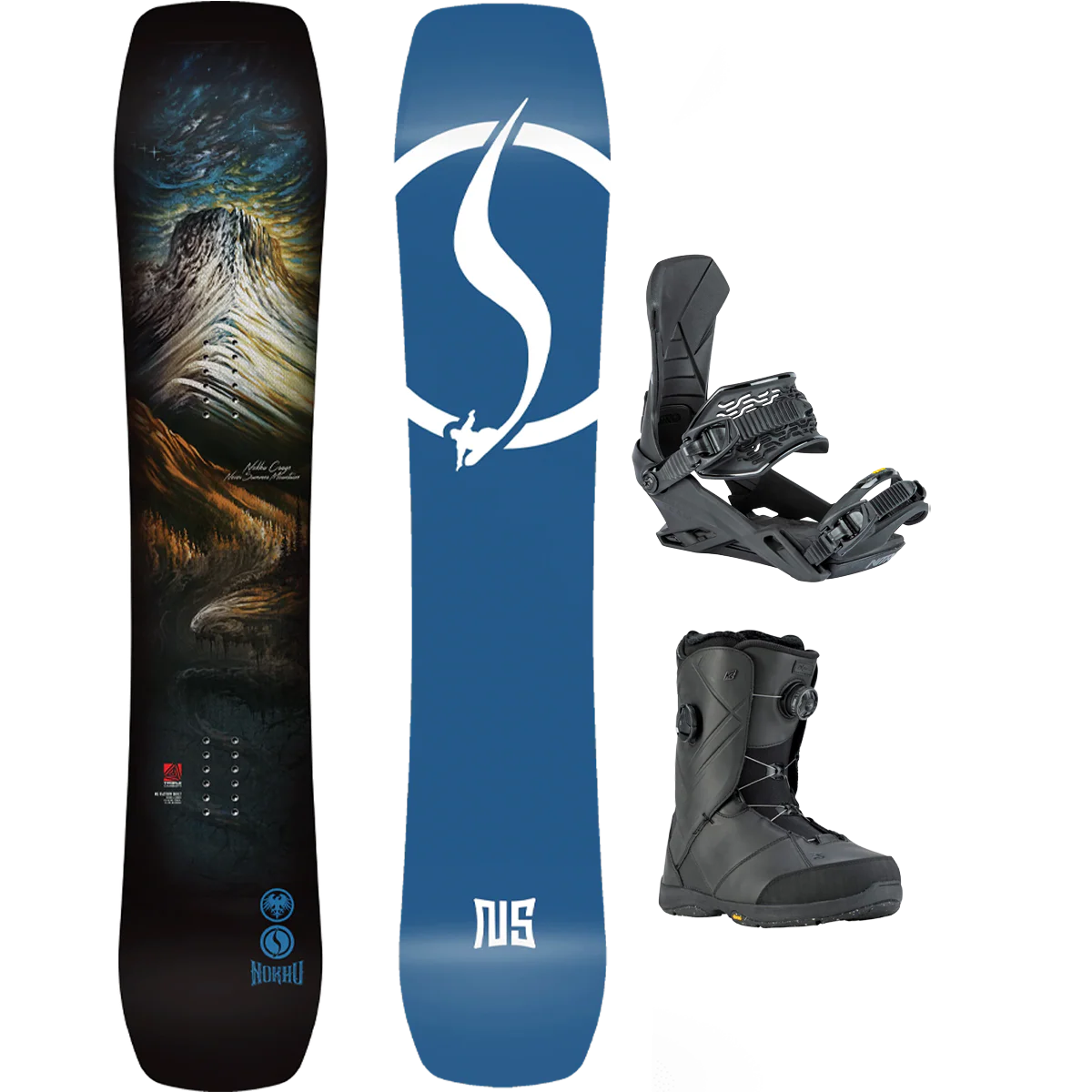 Never Summer Nokhu Demo Snowboard Package