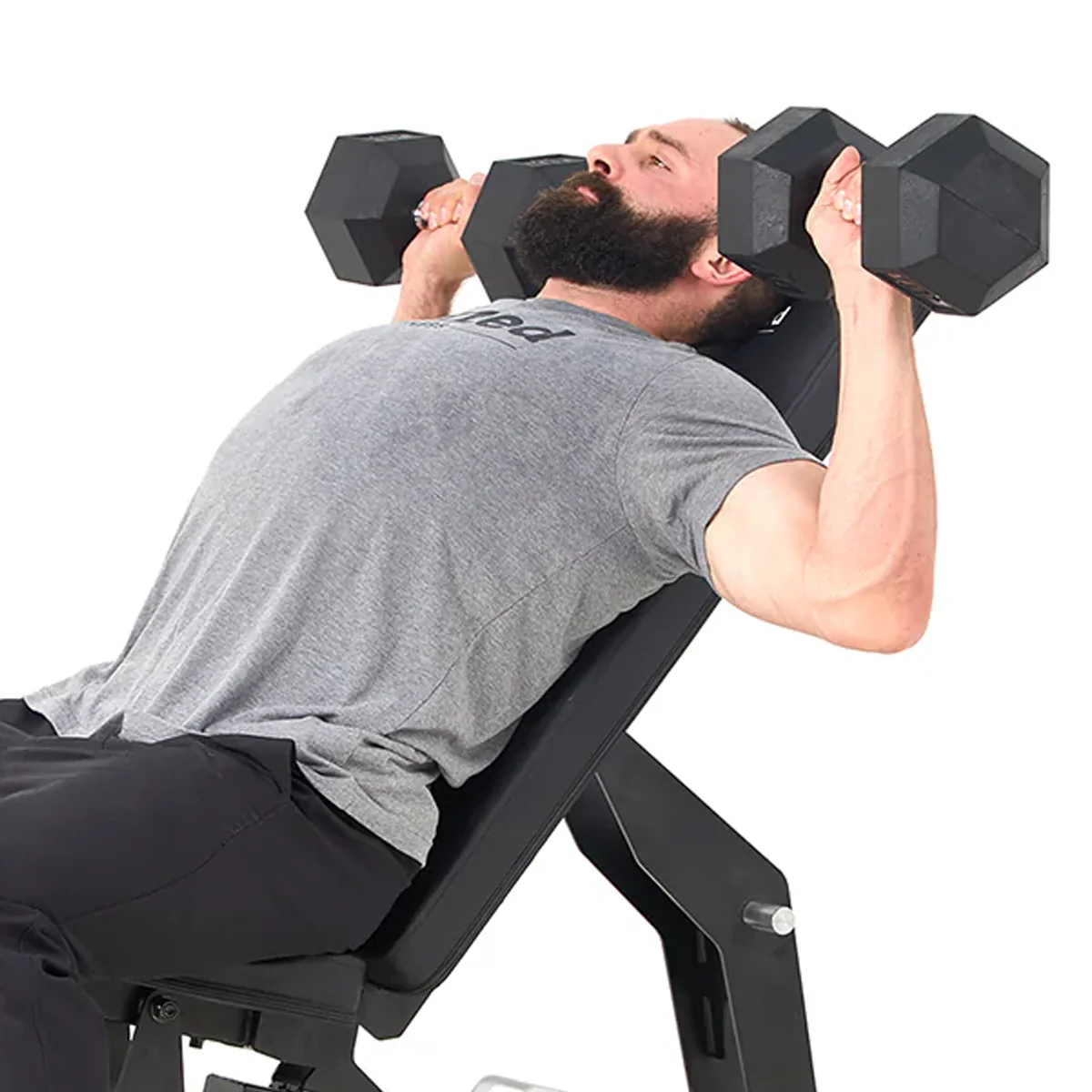 Rubber Hex Dumbbell 12 lb - Image 3