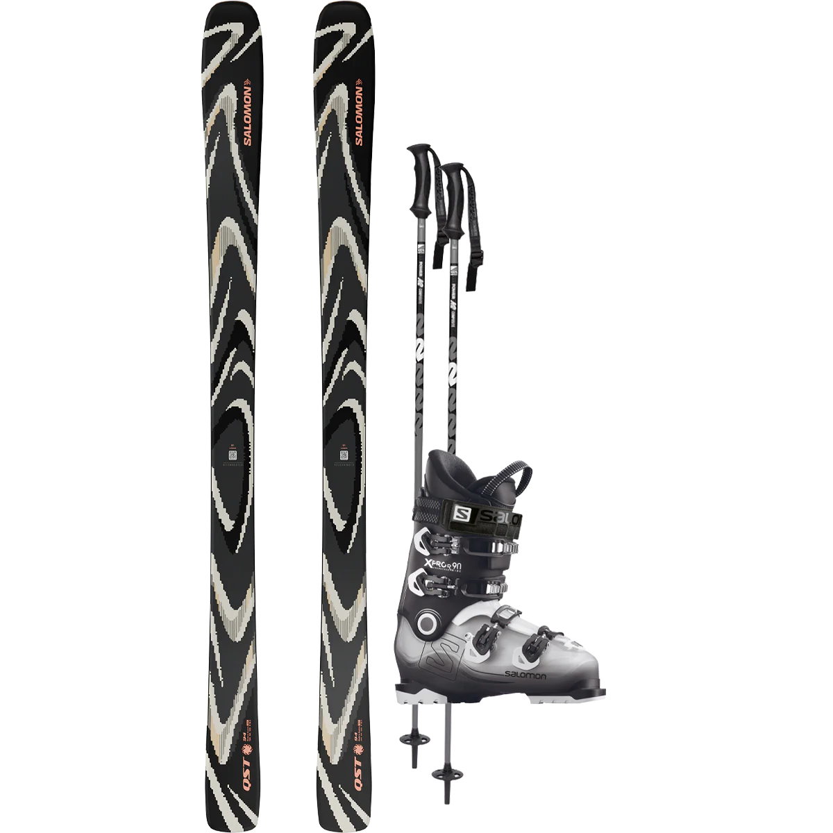 Salomon QST 94 Black Demo Ski Package
