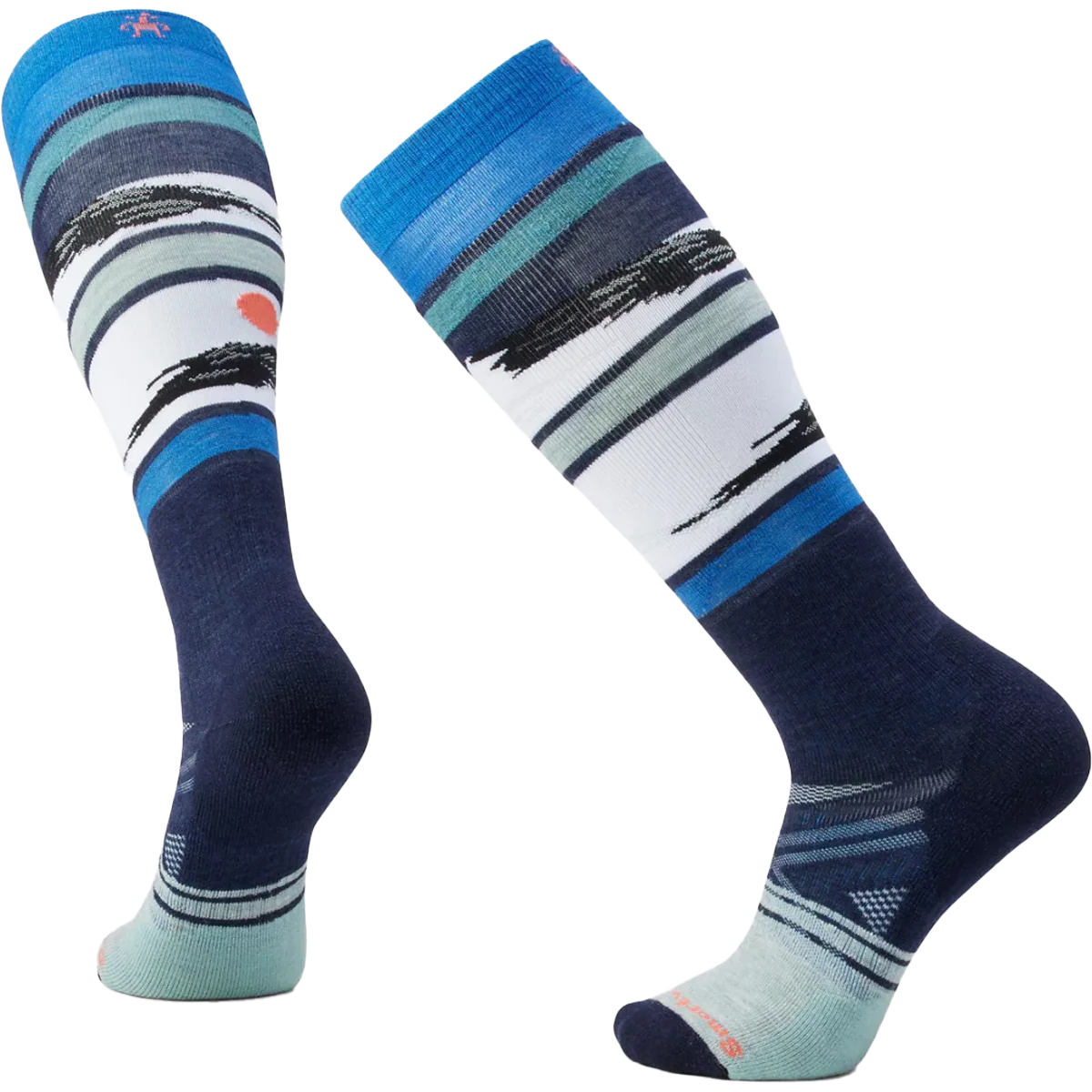Ski Full Cushion Midnight Pattern Over The Calf Socks