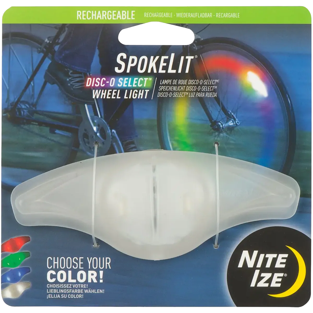 SpokeLit Rechargeable Disco-Select Wheel Light