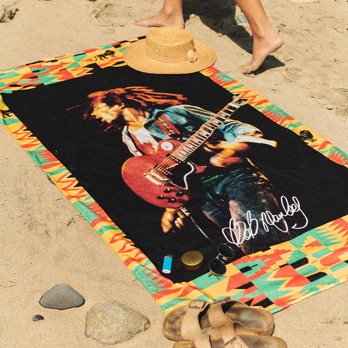 Bob Marley x Slowtide Trenchtown Beach Towel - Image 2