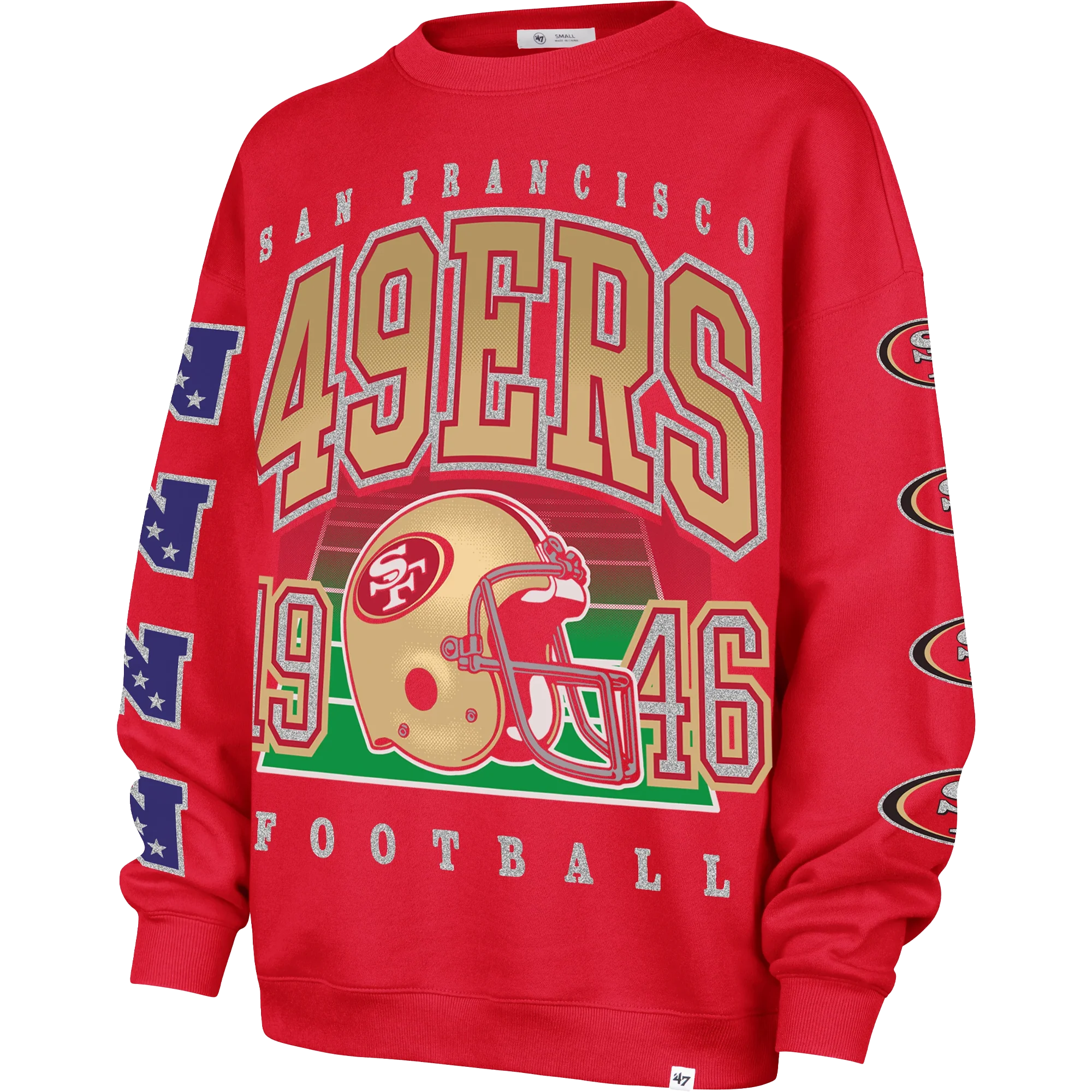 Women's 49ers Go Big Oversized Crew
