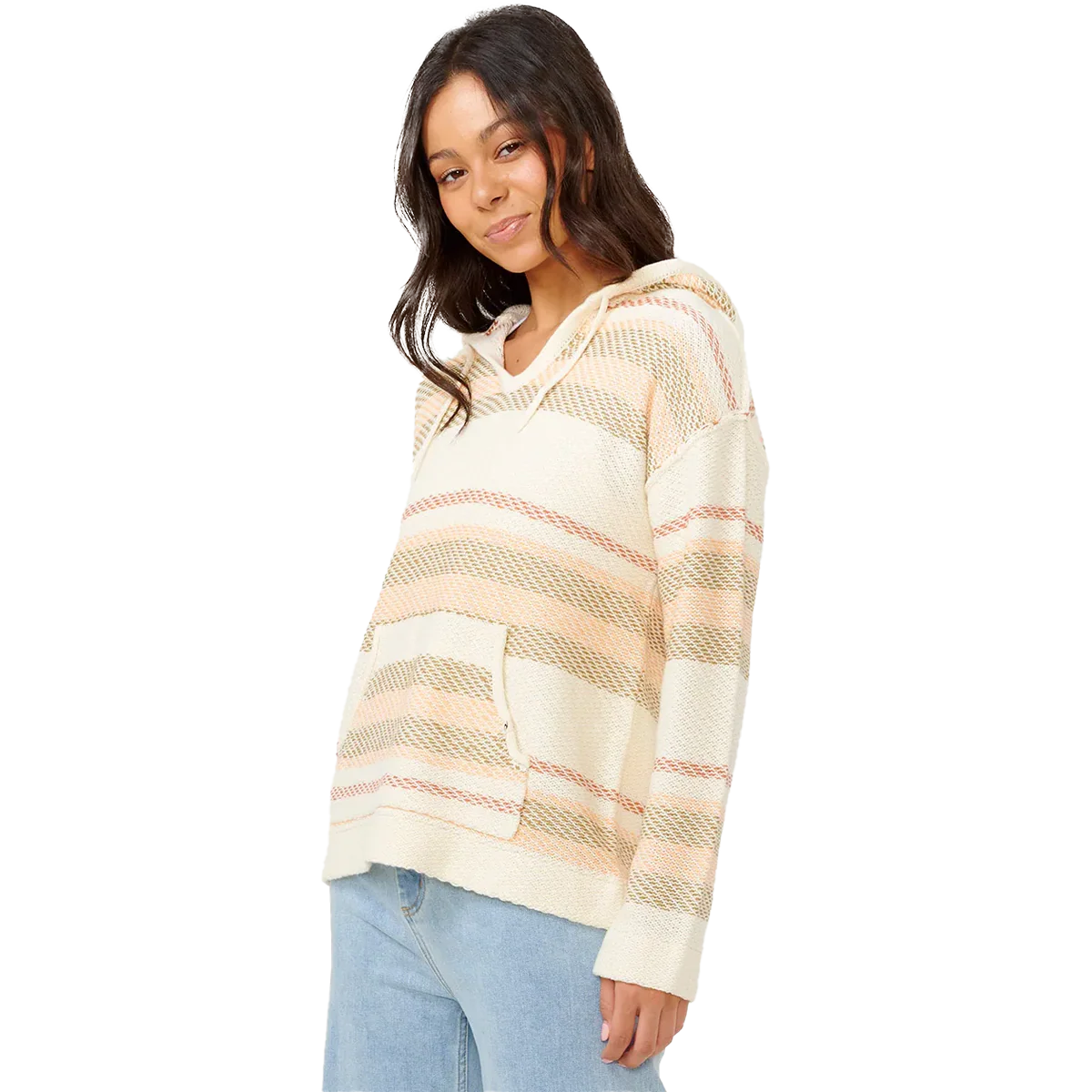 Women's Desert Dreams Striped Poncho - Image 2