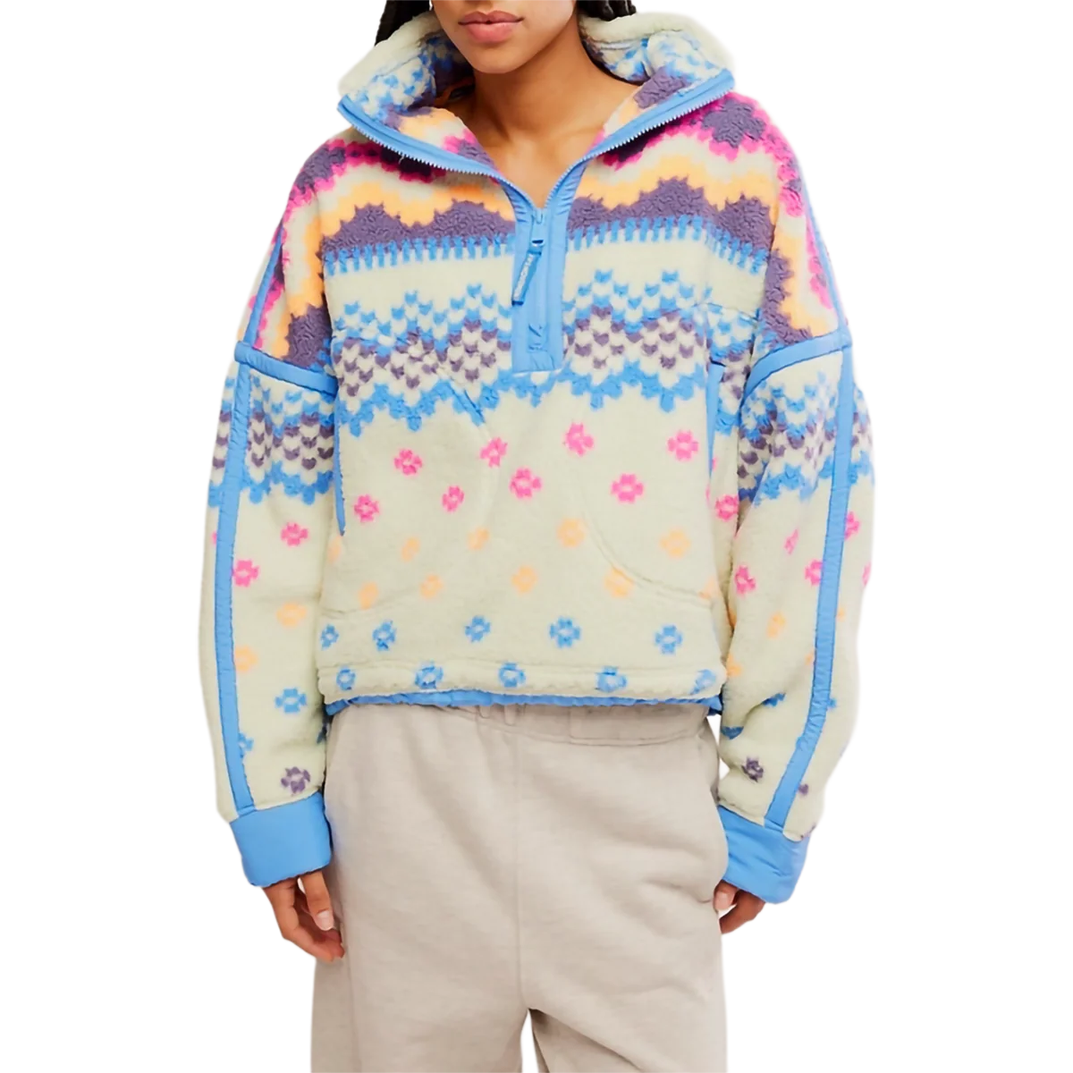 Women's Mountain High Printed 1/2 Zip fleece