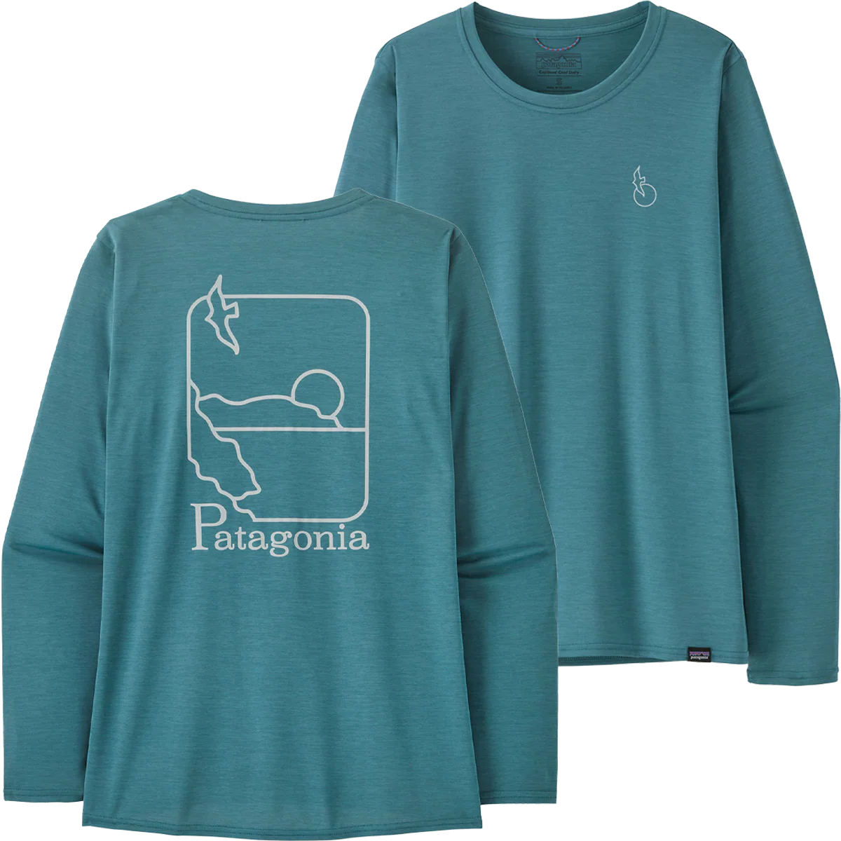 Women's Long Sleeved Capilene Cool Daily Graphic Shirt - Waters - Image 2