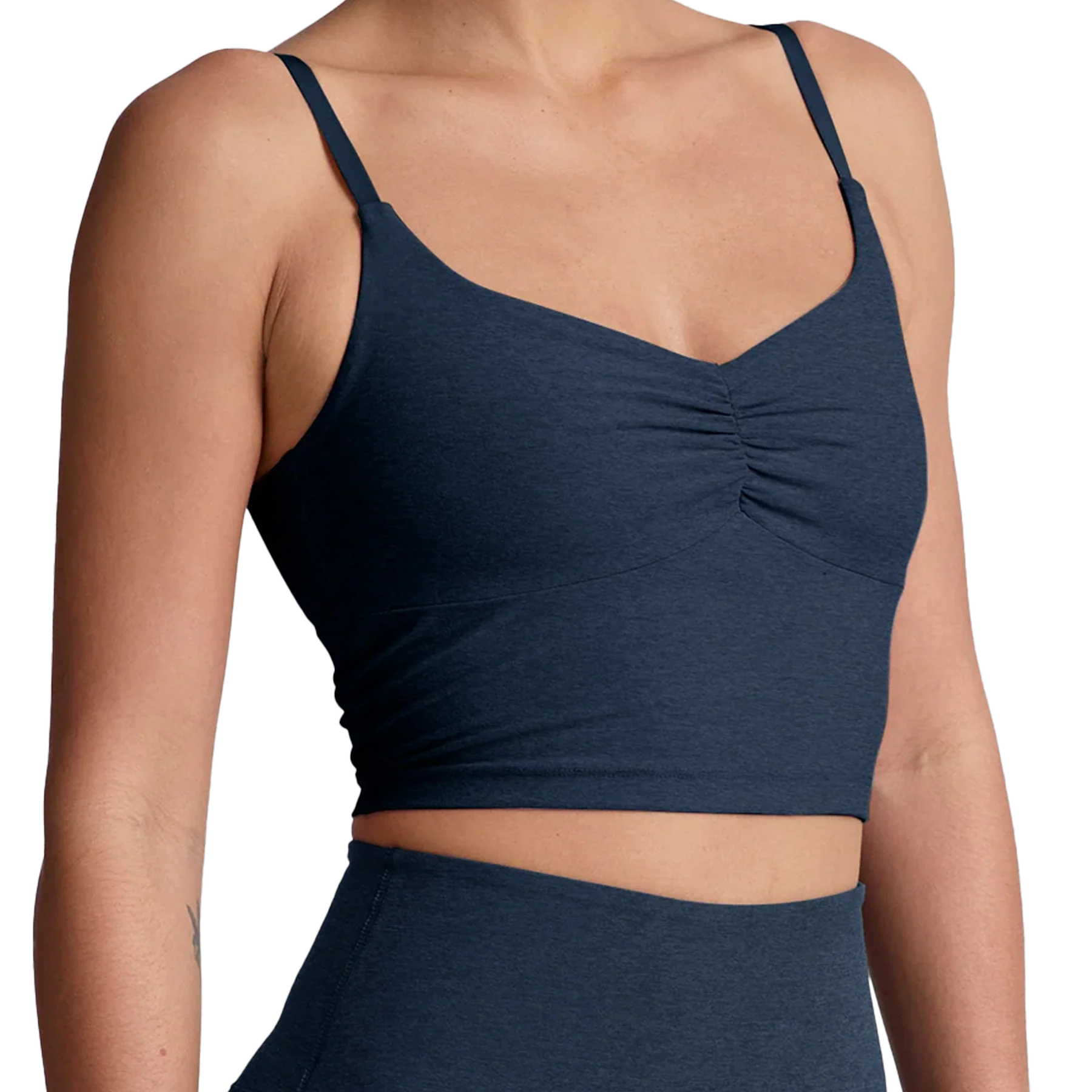 Women's Spacedye Raise the Barre Shirred Crop Tank