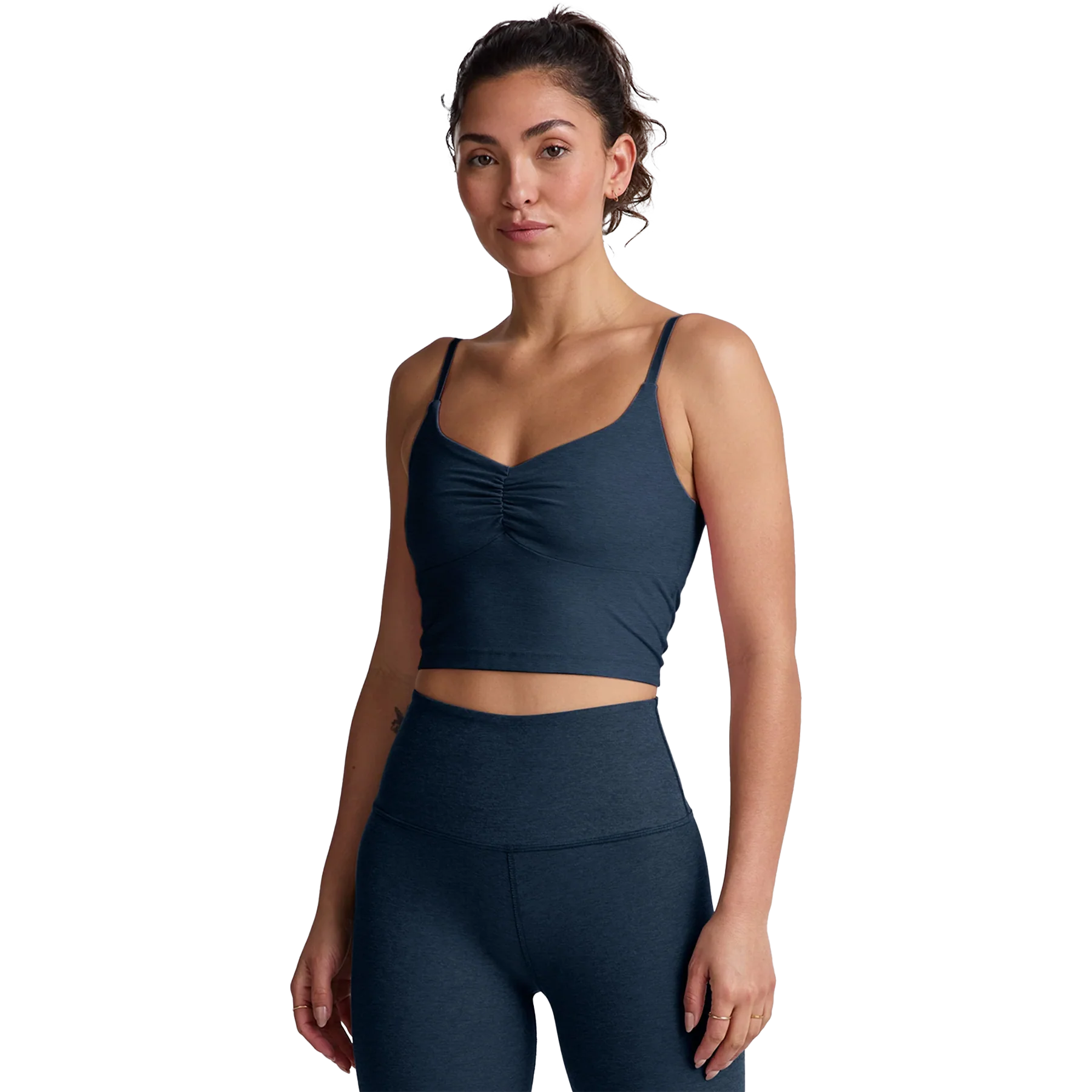 Women's Spacedye Raise the Barre Shirred Crop Tank - Image 2