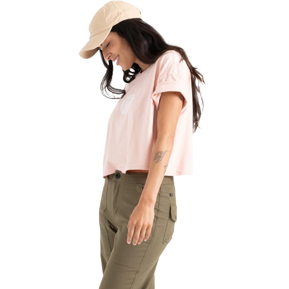 Women's Striped Shell Cropped Tee - Image 3