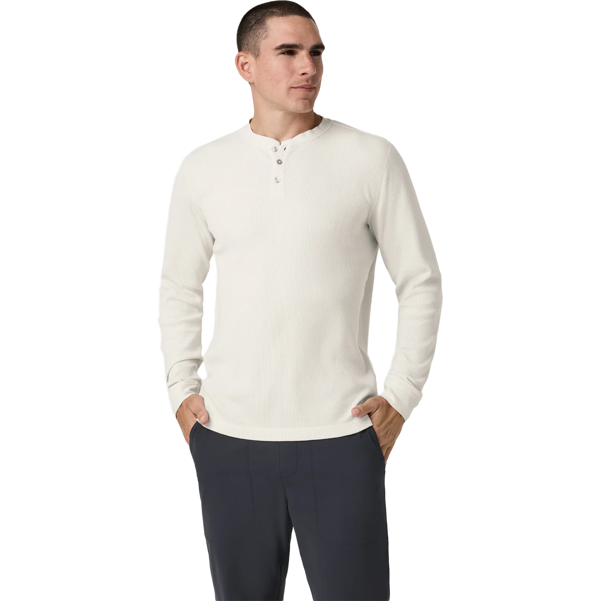 Men's Waffle Henley - Image 2