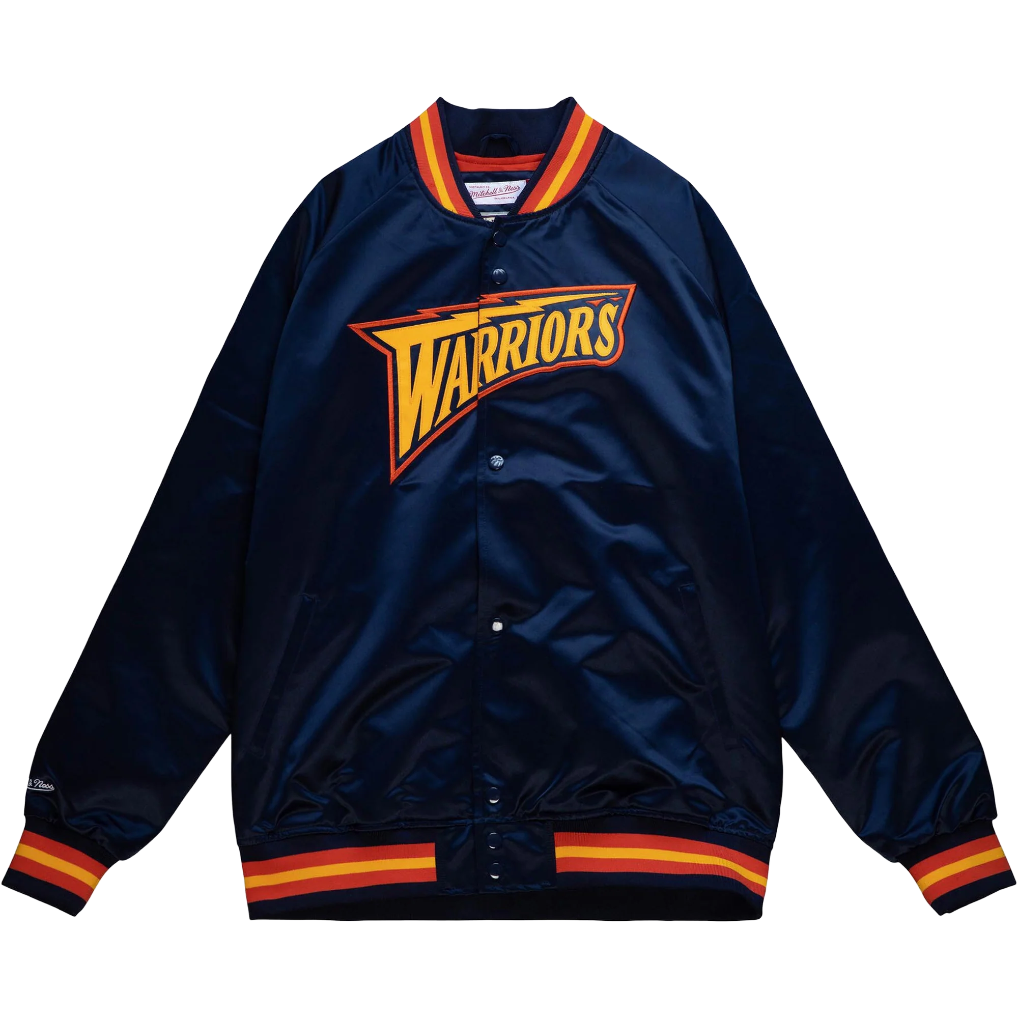 Men's Warriors Lightweight Satin Vintage Logo Jacket