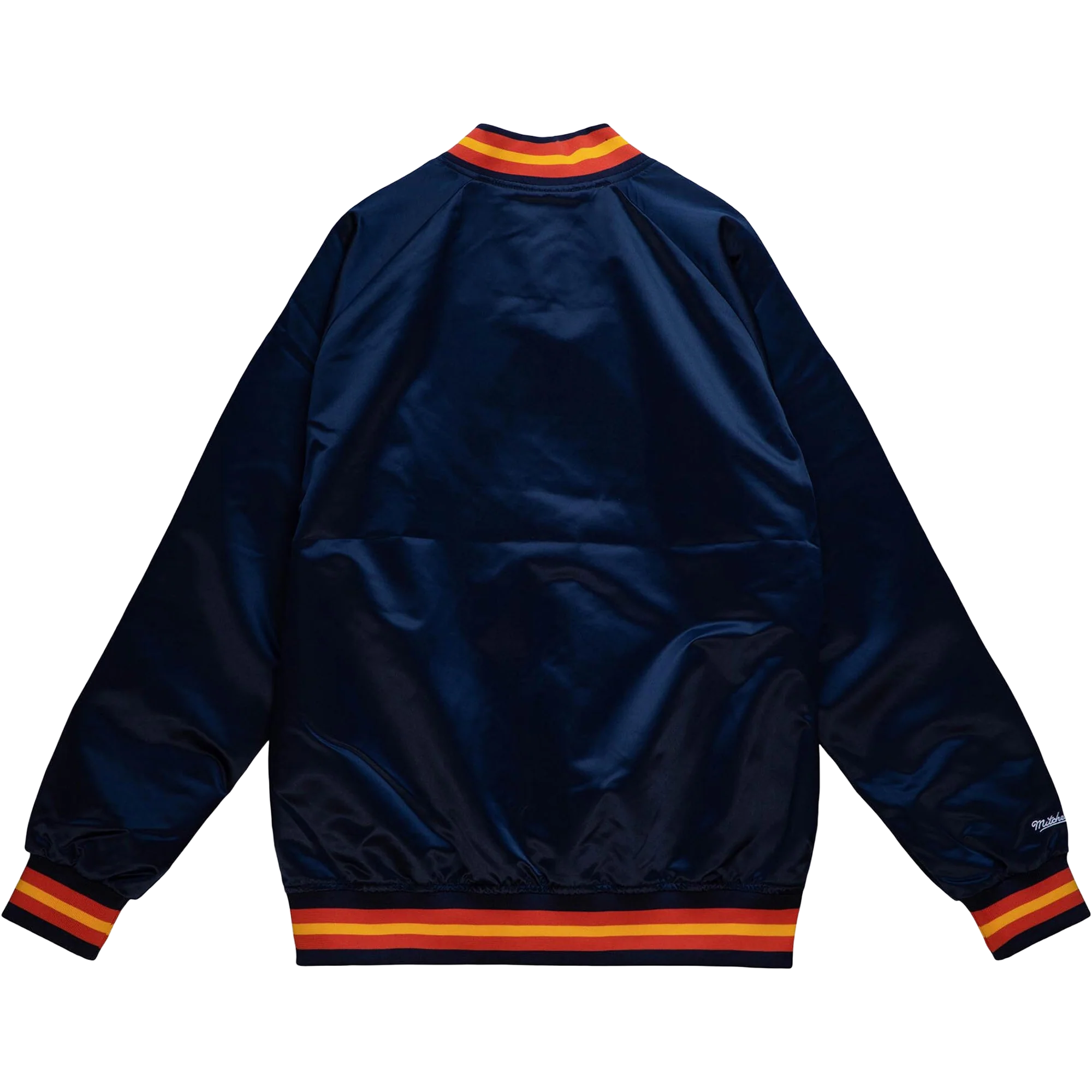 Men's Warriors Lightweight Satin Vintage Logo Jacket - Image 2