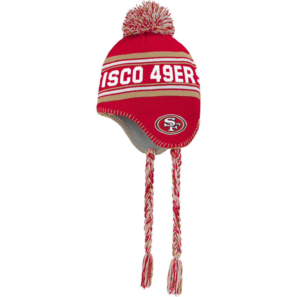 Youth 49ers Jacquard Tassel Knit with Pom - Image 2