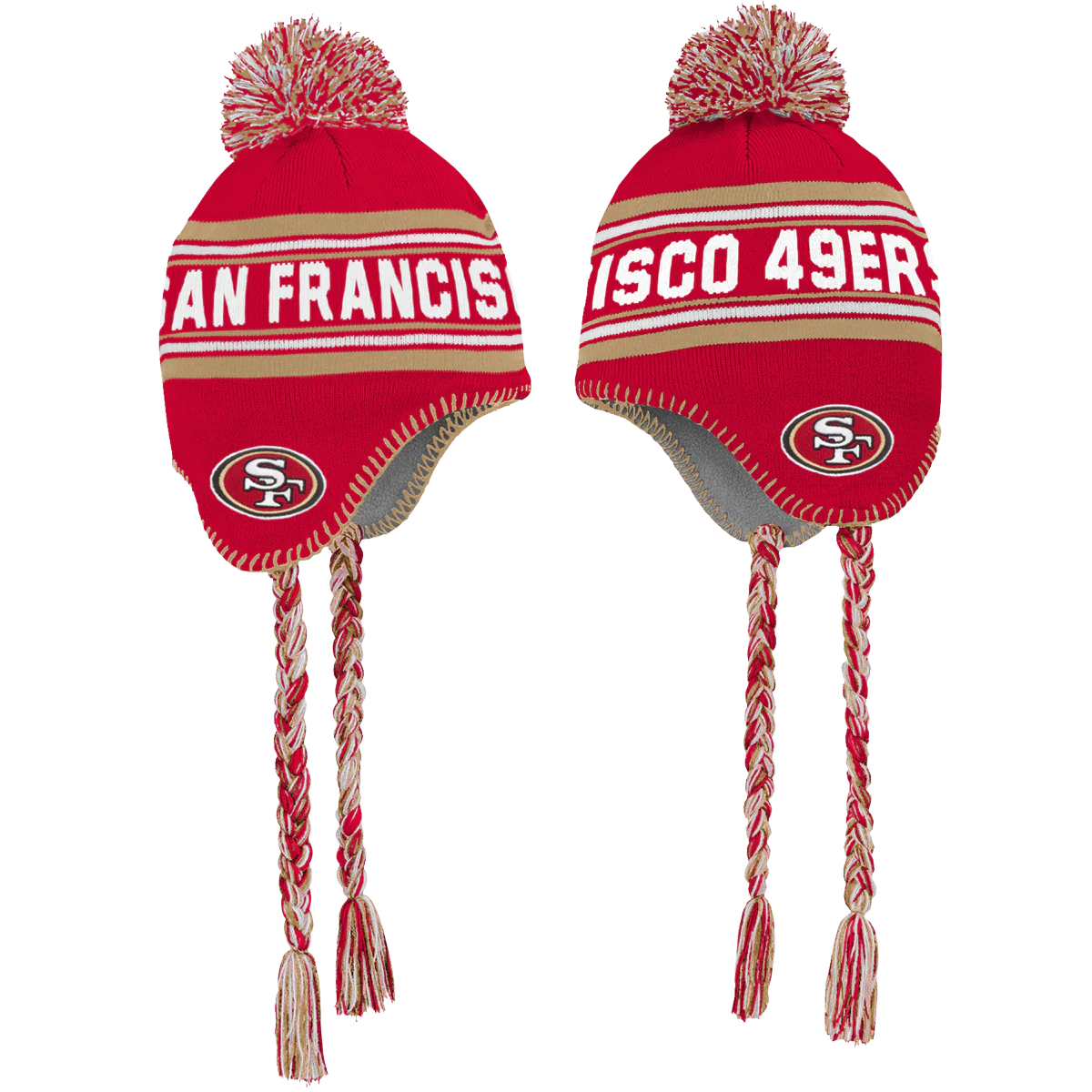 Youth 49ers Jacquard Tassel Knit with Pom - Image 3